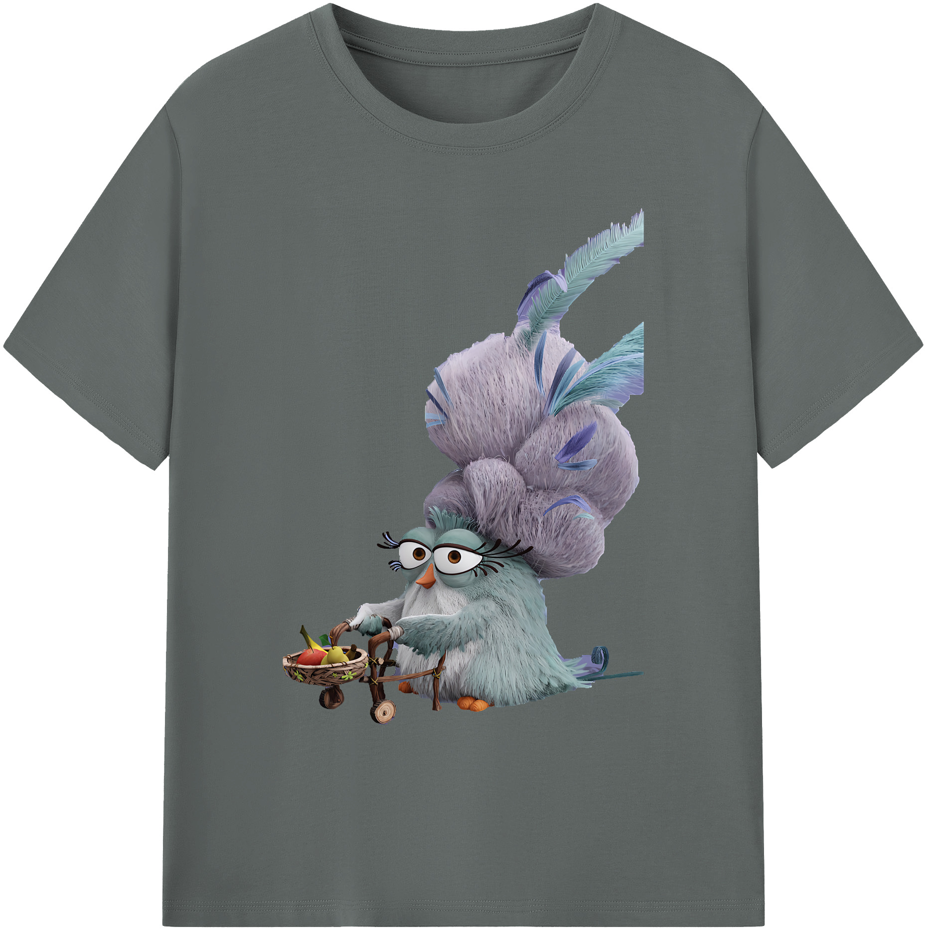 （画像用） Angry Birds アングリーバード 綿100％ メンズ半袖Tシャツ｜肌触りやわらか＆通気性